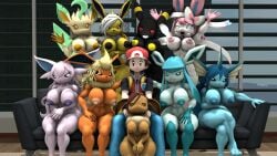 all nine eeveelutions from pokemon by tomop
