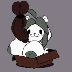1boy 1girls 1girls1boy 4ears :3 ahoge animated animated_gif anto_foxo between_breasts big_penis black_eyes black_skinned_male blush_stickers box breasts_bigger_than_head breasts_bigger_than_torso breasts_focus cat_ears cleavage cum cum_between_breasts cumming_from_paizuri dark-skinned_male disembodied_penis dog_ears dot_eyes dumb_girl ejaculation ejaculation_between_breasts explosion female_focus floating_penis furry furry_female gif gigantic_breasts green_screen_explosion grey_areola grey_hair human_male human_male_on_anthro_female human_on_anthro inside_a_box jiggling_breasts looking_at_viewer mob_face naked naked_female nipples no_thoughts_head_empty paizuri paizuri_from_above paizuri_with_gigantic_breasts penis_between_breasts pixel_animation pixel_art sex short_hair short_hair_female simple_background simple_eyes simple_face straight straight_sex tail temmie temmie_(undertale) titjob undertale veiny_penis white_body