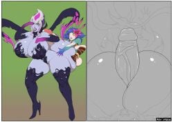 1boy 1futa 1girls ass assertive_female assjob balls bending_over bent_over big_ass big_breasts big_butt bigger_female bound_wrists breasts cumming_inside curvaceous curvy curvy_figure demon demon_girl dubious_consent evelynn female female_moaning from_behind from_behind_position full_body futa futa/female futa_on_female futanari gameplay_mechanics heels hi_res high_heel_boots high_heels highres hourglass_figure hug huge_ass huge_balls huge_breasts huge_cock intersex jiggle jiggle_physics kneepits knees large_ass large_breasts larger_female league_of_legends lifted lifting_person light-skinned_female light-skinned_male light_pink_skin light_skin lizard lizard_girl looking_at_viewer male markings mature_female moan moaning mommy mounting multicolored_hair neeko non_human oblivious partially_clothed paul_undead penis perching_position precum purple_skin red_hair rough_sex round_ass round_butt sex sex_from_behind short_hair shorter_futa side_view size_difference skinny_futa slim_waist small_dom_big_sub smaller_futa standing_doggy_style tall_female taller_female tattoos thick_thighs thighs thrusting wide_hips