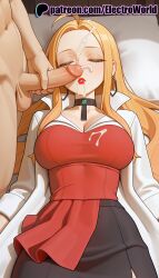 1boy 1girls 2025 after_fellatio ai_generated artist_name balls big_breasts big_chest blonde_hair breasts bust busty chest choker closed_eyes clothed_female_nude_male cock cum cum_in_mouth cum_on_body cum_on_breasts cum_on_hair cum_on_tongue dick earrings ejaculation electroworld erection facial female hi_res high_quality high_resolution highres jewelry large_breasts laying_down long_hair lying_on_back male nude oleana_(pokemon) on_back patreon patreon_username penis pokemon projectile_cum sleep_molestation sleeping solo_focus stable_diffusion straight testicles uncensored watermark
