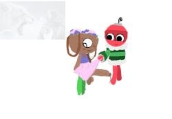 1futa 1girls balls bassie_(dandy&#039;s_world) big_balls big_penis blushing bobette_(dandy&#039;s_world) dandy&#039;s_world dandys_world female flaccid flaccid_penis futanari huge_cock intersex lifting_skirt looking_away penis precum precum_drip shy_expression worried_expression