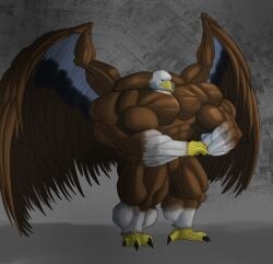 abs biceps big_muscles bird eagle large_muscles male muscles muscular muscular_arms muscular_legs muscular_male muscular_thighs pecs