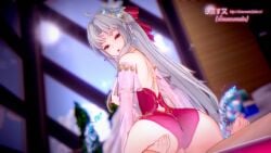 1boy 1girls 3d 3d_animation ahoge animated ass ass_ripple ass_shake backless_outfit bare_shoulders barefoot blinking blue_flower breasts breasts_out breath carlotta_(splashing_summer)_(wuthering_waves) carlotta_(wuthering_waves) clothing_aside competition_swimsuit cooler cowgirl_position cowgirl_position curvy detached_sleeves door ear earrings eyebrows_hidden_by_hair feet female femdom flower from_behind gold gradient_eyes green_eyes grey_hair hair_flower hair_ornament hair_over_shoulder hair_ribbon hairband huge_ass indoors jewelry large_breasts legs long_hair long_sleeves looking_at_another looking_at_viewer looking_back multicolored_eyes necklace nipples one-piece_swimsuit one_eye_closed open_mouth parted_bangs penis pink_eyes plant pool raised_eyebrows red_ribbon ribbon riding sex shinaosumata sidelocks splashing straddling sun sunlight swim_ring swimsuit swimsuit_aside tagme thick_thighs thighs toned toned_female transparent_sleeves turning_head vaginal_penetration very_long_hair video vignetting water wince window wink winking_(animated) wooden_wall wuthering_waves