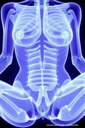 ai_generated alien_girl artist_malikamiller big_breasts blue_body bones breasts devotional female female_focus female_only no_bra spread_legs spreading x-ray