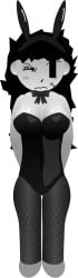 1girls accurate_art_style big_breasts blush blush_lines bowtie breasts bunny_ears bunnysuit edit female horny_female incredible_game incredibox incredibox_mod ivory_(incredible_game) looking_away solo standing sweatdrop