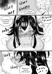 1boy 1girls 5_fingers adult adult_female aether_(genshin_impact) bedroom bedroom_setting big_breasts big_cock big_penis black_and_white blowjob blowjob_face blowjob_focus blowjob_only blowjob_pov blush blushing_female blushing_male breasts cock dark_hair dark_hair_female dehya_(genshin_impact) dialog dialogue dialogue_bubble drawing english english_dialogue english_language english_text fellatio fellatio_face fellatio_pov female female/male genshin_impact girthy girthy_penis hair hoyoverse huge_breasts huge_cock interracial large_breasts large_cock large_penis light-skinned_male light_hair light_skin long_cock long_hair long_penis looking_at_another looking_at_partner looking_at_viewer male male/female male_pov massive_breasts mihoyo naked naked_female no_color nude nude_female nwoidn oral oral_penetration oral_sex penis pov pov_male sex sitting sitting_down speech_bubble speech_bubbles straight straight_sex sucking sucking_cock sucking_dick sucking_penis tan-skinned tan-skinned_female tan_body tan_skin tan_skinned_female text text_bubble thick thick_cock thick_penis thighs