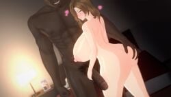 1boy 1girls 3d 3d_(artwork) 3d_model 3d_render big_penis cheating cheating_wife completely_naked completely_naked_female completely_naked_male completely_nude completely_nude_female completely_nude_male dark-skinned_male dark_skin fat_cock fat_penis female female/male grabbing grabbing_ass huge_cock huge_cock koikatsu kyoko_(tachumi) light-skinned_female light_skin looking_at_viewer looking_back_at_viewer male male/female netorare ntr nude nude_female nude_male pubic_hair tachumi