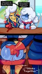 2025 absurd_res air_creature anal anal_fingering ass blue_body blue_skin bodily_fluids closed_eyes clothing cloud darkner deltarune dialogue duo elemental_creature elemental_humanoid elnina_(deltarune) english_text female fingering fingering_partner gloves handwear hi_res humanoid lanino_(deltarune) living_cloud living_moon male male/female mawile123 news news_report not_furry pussy sex shaking stealth_sex sweat sweaty_butt text undertale_(series) vulva weather_report