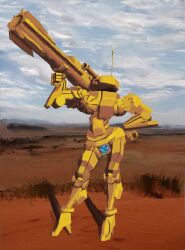 artificial_vagina bodily_fluids detailed_background dripping dripping_cum dripping_pussy dripping_semen giantess holding_object holding_weapon machine robot robot_girl robot_humanoid solo solo_female solo_focus standing tank_top thefirstlastwatcher unusual_bodily_fluids unusual_cum unusual_genitalia vagina weapon