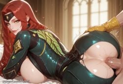 ai_generated alternate_version_at_source anal_sex big_breasts bodysuit breasts female green_eyes hips hypet indoors jean_grey long_hair lying_on_stomach marvel marvel_rivals phoenix phoenix_(marvel_rivals) phoenix_(x-men) red_hair shiny_skin suit tagme thick thick_ass thick_legs thick_thighs thighs tight_clothing tight_suit video_game_character video_games wide_hips x-men