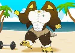 abs biceps big_muscles bird eagle large_muscles male muscles muscular muscular_arms muscular_legs muscular_male muscular_thighs pecs