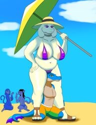 absurd_res anthro areola beach belly big_breasts bovid breasts caprine clothing dinosaur female goat group haplorhine hi_res kut_kurry larger_female male male/female mammal monkey murid murine prehistoric_species primate rat reptile rodent scalie size_difference swimming_trunks swimwear toriel two-piece_swimsuit undertale undertale_(series)