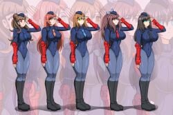 5girls absurd_res arisugawa_natsuha big_breasts black_hair blonde_hair boots breasts brown_hair capcom dlobo777 empty_eyes expressionless female_only femsub fumika_sagisawa hanamaru_kunikida hi_res huge_breasts hypnosis idolmaster_cinderella_girls kamiya_nao kogane_tsukioka kunikida_hanamaru large_breasts love_live! love_live!_sunshine!! multiple_girls nao_kamiya nastuha_arisugawa sagisawa_fumika saluting shadaloo_dolls standing standing_at_attention street_fighter the_idolm@ster the_idolm@ster:_shiny_colors thigh_boots tie tsukioka_kogane