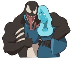 alien female romantic_couple steven_universe venom_(marvel)