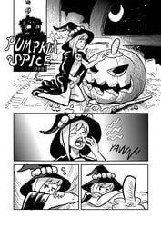 1boy anal cape comic crossdressing femboy gay halloween high_heels nude pcononymous pumpkin weremole witch witch_hat yaoi