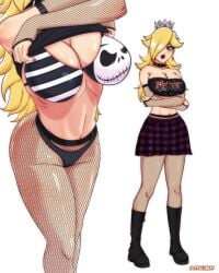 1girls big_ass big_breasts big_butt big_thighs big_titties clothing curvaceous curvaceous_female curvaceous_figure curvy curvy_figure curvy_hips female female_focus female_only goth_girl gotic long_hair looking_at_viewer mario_(series) nintendo platinum_blonde_hair princess_rosalina ryuujinart solo solo_female tagme