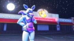 3d 4k animatronic black_bowtie black_top_hat brown_body closed_eyes disboi215 female five_nights_at_freddy's five_nights_at_freddy's_2 fnaf fox fox_ears fox_girl fox_tail freddy_(fnaf) furry hand_on_breast hand_on_chest hand_on_hip highres mangle_(fnaf) moon moonlight night night_sky orange_body outside photoshop pink_body pink_nipples pink_panties pink_shorts red_cheeks red_lipstick robot rosy_cheeks sfm shiny_body solo source_filmmaker starry_sky stars white_body