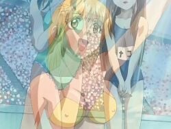 bikini blonde_female blonde_hair blonde_hair blue_eyes no_sound one-piece_swimsuit pink_hair school_swimsuit sex_warrior_pudding skimpy_bikini sling_bikini slingshot_bikini slingshot_swimsuit tagme twintails video yellow_bikini