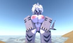 anthro breasts female furry ravenuwu roblox self_upload shark tiger_shark