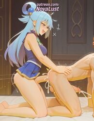 1boy 1futa 2025 ai_generated aqua_(konosuba) artist_name blue_hair blush breasts breasts breasts bust chest clothed_female_nude_male cock cum cum_while_penetrated dick ejaculation erection futanari hair_rings handsfree_ejaculation heart hi_res high_quality high_resolution highres indoors kono_subarashii_sekai_ni_shukufuku_wo! long_hair no_panties novalust open_mouth orgasm overflow patreon patreon_username penis projectile_cum stable_diffusion straight testicles trembling uncensored watermark