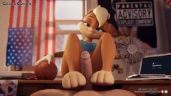 animated anthro blue_eyes breast breasts footjob grand_cupido hentai lola_bunny looney_toons penis pov pussy sfm tagme uncensored video virtual_reality vranimeted