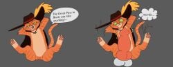 animal_genitalia animal_penis anthro balls canid canine canine_genitalia canine_penis canis cape cheek_tuft clothing confident cuntboy cuntboy/male death_(puss_in_boots) dialogue disembodied_penis domestic_cat dreamworks dreamworks_animation duo erection faceless_character faceless_male facial_tuft felid feline felis flat_colors fur fuzzy genitals green_eyes grey_background grey_body grey_fur hands_behind_head hat headgear headwear heartbeat hi_res imminent_sex intersex intersex/male knot legs_up looking_at_genitalia looking_at_penis looking_at_viewer lying male mammal narrowed_eyes nervous on_back open_mouth open_smile pawpads penis purple_petals_(artist) puss puss_in_boots:_the_last_wish puss_in_boots_(dreamworks) puss_in_boots_(film) puss_in_boots_(franchise) puss_in_boots_the_last_wish pussy sequence shrek_(series) simple_background size_difference smile solo_focus speech_bubble spread_legs spreading surprise surprised_expression tabby_cat tail teeth text thought_bubble thoughts trans_(lore) trans_man_(lore) tuft universal_pictures universal_studios vulva whisker_spots wolf