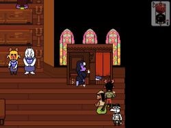 accurate_art_style animated anthro asgore_dreemurr bladedbard bovid caprine catty_(undertale) church confession_booth cowgirl_position deer deltarune digital_media_(artwork) felid feline fellatio female goat group human kris_(deltarune) male male/female mammal masturbation noelle_holiday nun_outfit oral penile penis pixel_(artwork) pixel_animation pixel_art sex sprite sprite_art standing_masturbation susie_(deltarune) toriel undertale_(series) unseen_male_face