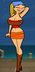 2d blonde_hair busty female female_focus female_only hourglass_figure lindsay_(tdi) long_hair skimpy skimpy_clothes tagme total_drama_island wide_hips yenvudu