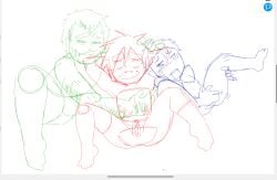 2d_(gorillaz) badly_cropped blur(band) boypussy celebrity complicated cuntboy damon_albarn firealpaca gorillaz harold_(the_good_the_bad_and_the_queen) k0piga real_person sketch spiky_hair the_good_the_bad_and_the_queen work_in_progress
