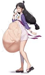 cute maya_fey same_size_vore tight_belly vore