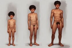 age_difference age_progression aged_up ai ai_art ai_generated athletic athletic_male balls colorluck dick flaccid flaccid_penis male older_male penis pubes pubic_hair saggy_balls teen teen_boy teenage_boy teenager testicles twink young young_male younger_male