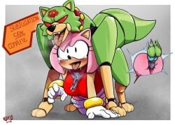 ahe_gao amy_rose anthro anthro_on_feral anthro_penetrated bodily_fluids bound chained chained_collar chains eggman_logo female feral feral_penetrating feral_penetrating_anthro humanoid looking_pleasured machine male male/female penetration robot robot_anthro sega sex sonic_(series) sonic_the_hedgehog_(series) tears unknown_artist zoophilia