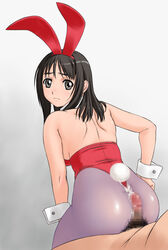 animal_ear ass bunny_ear bunnysuit buttjob censored cum cum_on_ass cumshot ejaculation endured_face huge_ass orange_brand pantyhose penis