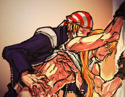 anal billy_kane cum fatal_fury human king_of_fighters male male_only multiple_males penis snk terry_bogard yaoi