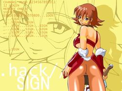 .hack// .hack//sign armor ass mimiru smile sword weapon