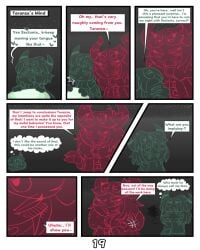 absurd_res arachnid blush comic comic_page dark_taranza dialogue dirty_talk gaepaws18 hi_res ibispaint_(medium) kirby_(series) kirby_triple_deluxe nintendo nonbinary page_19 sectaranza subconscious taking_control taranza zesty