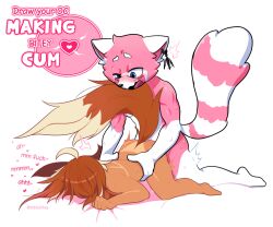 ailurid anthro artist_collaboration bed bent_legs bent_over big_ears bitey(bittybitey) bittybitey blue_eyes blush brown_body brown_fur cancelmesenpai canid canine cel_shading doggy_style duo ear_piercing female female_penetrated fluffy fluffy_tail fox from_behind_position fur furniture grabbing_sheets hair hidden_face holding_hips holding_waist humanoid invalid_tag kneeling kylo_senpai(cancelmesenpai) lewd_face male male/female mammal markings moan open_mouth original_character piercing pink_and_white_fur pink_body pink_fur red_body red_fur red_hair red_panda sex shaded simple_background simple_shading striped_markings striped_tail stripes tail tail_markings vaginal vaginal_penetration vaginal_sex white_body white_fur
