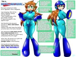 1girls 2021 big_ass big_breasts big_butt blue_eyes breasts brown_hair capcom cute female female_only green_eyes hourglass_figure huge_ass huge_breasts hyper_ass hyper_breasts mega_man mega_man(classic) mega_man_(character) profile roco_(sulfer-kokegitsune) rule_63 sulfer-kokegitsune tagme text_box thick tight_clothing