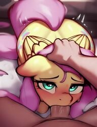 1boy1girl ai ai_generated animated er2di2 fluttershy_(mlp) my_little_pony oral oral_penetration pov sex tagme video