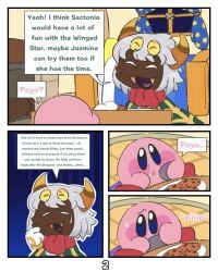 absurd_res arachnid comic comic_page dialogue future gaepaws18 hi_res ibispaint_(medium) kirby_(series) kirby_triple_deluxe nintendo page_2 sfw taranza