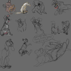 101_dalmatians cub disney feral gdane lady_and_the_tramp monochrome penis rough_sketch tagme the_lion_king tramp zoophilia