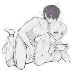 1boy1girl abs ass ass_out asscheeks backshots big_ass big_breasts black_hair blue_lock booty completely_naked_male completely_nude_male curvy curvy_female curvy_figure cute cute_face cute_male dominant_female female_penetrated femdom femlock genderswap_(mtf) greyscale half_naked half_naked_female half_nude hand_on_hip heterosexual hips hips_grab hoodie isagi_yoichi male male/female male_penetrating male_penetrating_female malesub muscular muscular_male nagi_seishiro neutral_expression no_panties pants_down penis_in_ass penis_out playing_videogame round_ass round_breasts round_butt rule63 rule_63 saduaru sexy sexy_body sexy_female shaking straight struggling submissive_male thrusting_forward tomboy tomboyish unbothered uncaring uncaring_female uncolored very_short_hair weak_male white_hair