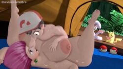 1boy 1girls 2026 3d 3d_animation balls big_balls big_breasts breasts brown_hair camping character_request completely_naked completely_naked_male cum cum_in_pussy day female hat jessie_(pokemon) large_female leviantan581re male male_on_female medium_breasts mommy naked naked_female naked_male nintendo nude nude_female pale-skinned_female pale-skinned_male pale_skin penis pikachu pink_hair pokemon pussy shorter_than_10_seconds smaller_male sound tagme twitter_username vagina vaginal_sex video