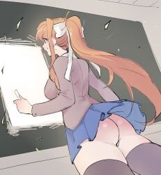 monika (doki doki literature club) from doki doki literature club by carambolatup