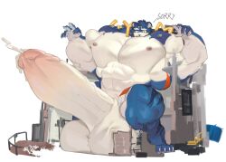 avacyn7 balls bara bodybuilder furry hyper hyper_balls hyper_cock hyper_genitalia hyper_penis hyper_testicles male male_only muscles muscular muscular_arms muscular_male muscular_thighs penis testicles
