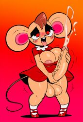 ai ai_generated animal_ears animal_nose areola_slip blush blush_stickers body_fur breasts brown_hair buck_teeth cleavage clothing_cutout cum dress ejaculation erection female full_body furry furry_female futanari futanari_masturbation gradient gradient_background half-closed_eyes huge_cock kitty_kart_64 large_breasts large_penis large_testicles masturbation mongrealai motion_lines mouse_ears mouse_girl mouse_tail nipple_slip nipples open_mouth orange_background penis pigeon-toed projectile_cum red_background red_dress red_eyes red_footwear shiny shiny_skin shoes short_dress short_hair short_sleeves simple_background smile socks solo standing tail teeth testicles thick_thighs thighs tinsel_the_mouse tongue tongue_out uncensored veins veiny_penis white_socks