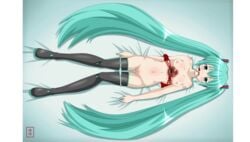 1girls alien animated artist_request chestburster death female_death gore hatsune_miku panties vocaloid wet_pussy xenomorph