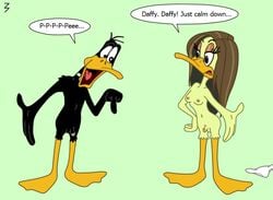 3pac daffy_duck futa_with_male futanari intersex looney_tunes small_penis soft_feathers the_looney_tunes_show tina_russo