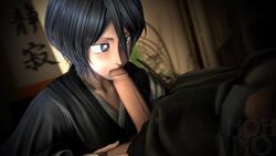 3d animated beige_penis beige_skin big_penis bleach clothed clothing dark_hair eye_contact fellatio kuchiki_rukia no_sound nohno oral penis short_hair source_filmmaker sucking tan_penis tan_skin video