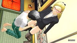 blonde_hair fingering glasses illusion_soft pantyhose suit takano wakeari!